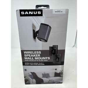 SANUS WSWM2-B1 Wireless Speaker Wall Mounts Works With Sonos Play 1 Play‎ 3